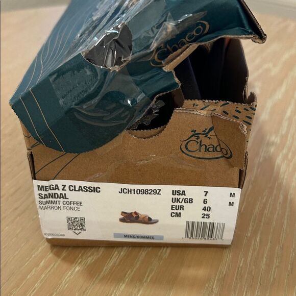 CHACO Men's Mega Z/1 Wide-Strap Classic Sandal, Summit Coffee, Size 7, NWT - Picture 11 of 12